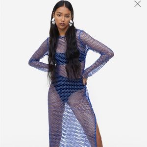 H&M GLITTERY NET DRESS SIZE SMALL
